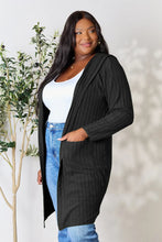 Load image into Gallery viewer, Basic Bae Full Size Hooded Sweater Cardigan