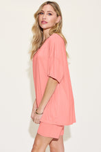 Load image into Gallery viewer, Basic Bae Bamboo Full Size V-Neck Drop Shoulder T-Shirt and Shorts Set