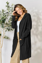 Load image into Gallery viewer, Basic Bae Full Size Hooded Sweater Cardigan