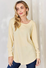 Load image into Gallery viewer, Basic Bae Full Size Ribbed Round Neck Slit T-Shirt