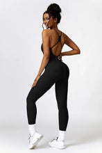Load image into Gallery viewer, Basic Bae Open Back Spaghetti Strap Active Jumpsuit