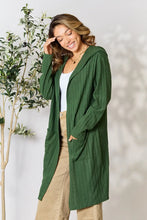 Load image into Gallery viewer, Basic Bae Full Size Hooded Sweater Cardigan