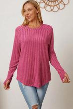 Load image into Gallery viewer, Basic Bae Full Size Ribbed Thumbhole Sleeve T-Shirt