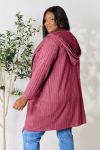 Load image into Gallery viewer, Basic Bae Full Size Hooded Sweater Cardigan