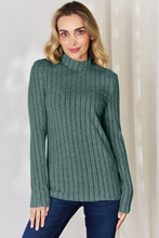 Load image into Gallery viewer, Basic Bae Full Size Ribbed Mock Neck Long Sleeve T-Shirt