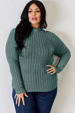 Load image into Gallery viewer, Basic Bae Full Size Ribbed Mock Neck Long Sleeve T-Shirt