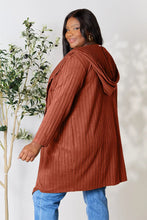 Load image into Gallery viewer, Basic Bae Full Size Hooded Sweater Cardigan