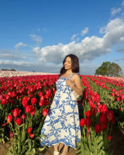Load image into Gallery viewer, ADAIR PASSPORT TO THE SUN WOVEN MIDI DRESS