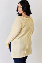 Load image into Gallery viewer, Basic Bae Full Size Ribbed Round Neck Slit T-Shirt