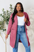 Load image into Gallery viewer, Basic Bae Full Size Hooded Sweater Cardigan