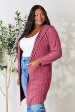 Load image into Gallery viewer, Basic Bae Full Size Hooded Sweater Cardigan