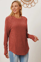 Load image into Gallery viewer, Basic Bae Full Size Ribbed Thumbhole Sleeve T-Shirt