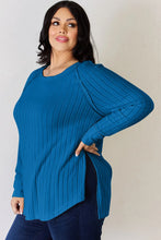 Load image into Gallery viewer, Basic Bae Full Size Ribbed Round Neck Slit T-Shirt