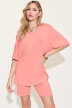 Load image into Gallery viewer, Basic Bae Bamboo Full Size V-Neck Drop Shoulder T-Shirt and Shorts Set