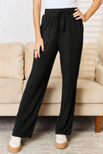 Load image into Gallery viewer, Basic Bae Full Size Ribbed Drawstring Hooded Top and Straight Pants Set