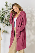 Load image into Gallery viewer, Basic Bae Full Size Hooded Sweater Cardigan