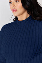 Load image into Gallery viewer, Basic Bae Full Size Ribbed Mock Neck Long Sleeve T-Shirt