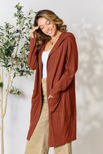 Load image into Gallery viewer, Basic Bae Full Size Hooded Sweater Cardigan
