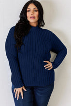 Load image into Gallery viewer, Basic Bae Full Size Ribbed Mock Neck Long Sleeve T-Shirt