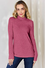 Load image into Gallery viewer, Basic Bae Full Size Ribbed Mock Neck Long Sleeve T-Shirt