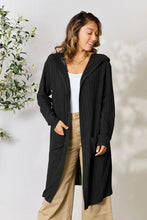 Load image into Gallery viewer, Basic Bae Full Size Hooded Sweater Cardigan