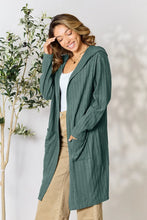 Load image into Gallery viewer, Basic Bae Full Size Hooded Sweater Cardigan