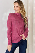 Load image into Gallery viewer, Basic Bae Full Size Ribbed Mock Neck Long Sleeve T-Shirt