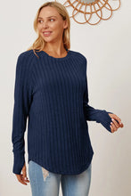 Load image into Gallery viewer, Basic Bae Full Size Ribbed Thumbhole Sleeve T-Shirt