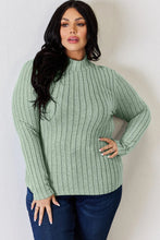 Load image into Gallery viewer, Basic Bae Full Size Ribbed Mock Neck Long Sleeve T-Shirt