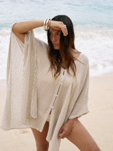 Load image into Gallery viewer, Ava Kimono - Khaki Green Stripes