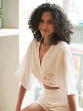 Load image into Gallery viewer, Bali Wrap Top - White