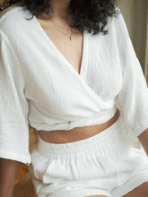 Load image into Gallery viewer, Bali Wrap Top - White