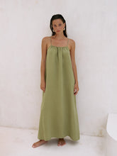 Load image into Gallery viewer, Bliss Flow Maxi Dress - Khaki Green