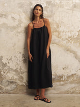 Load image into Gallery viewer, Bliss Flow Maxi Dress - Black