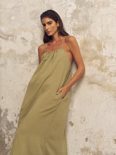 Load image into Gallery viewer, Bliss Flow Maxi Dress - Khaki Green