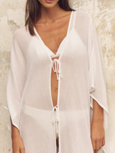 Load image into Gallery viewer, Bodrum Ties Kaftan - White