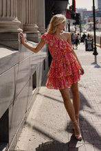 Load image into Gallery viewer, SUNFLOWER FIELDS ONE SHOULDER MINI DRESS