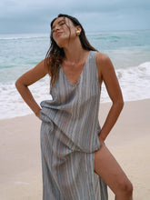 Load image into Gallery viewer, Day Break Dress - Navy With Stripes