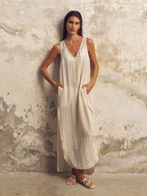 Load image into Gallery viewer, Day Break Dress - Natural With Stripes