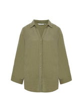 Load image into Gallery viewer, Echo Maxi Shirt - Khaki Green