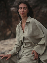Load image into Gallery viewer, Echo Maxi Shirt - Khaki Green