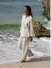 Load image into Gallery viewer, Echo Maxi Shirt - Gold Stripes