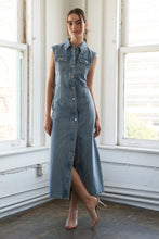 Load image into Gallery viewer, JUST FOLLOW ME DENIM MIDI DRESS