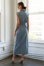 Load image into Gallery viewer, JUST FOLLOW ME DENIM MIDI DRESS