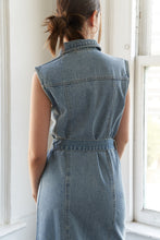 Load image into Gallery viewer, JUST FOLLOW ME DENIM MIDI DRESS
