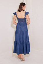 Load image into Gallery viewer, ONCE UPON A TIME DENIM BLUE MIDI DRESS