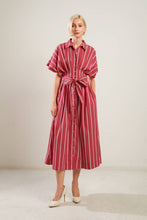 Load image into Gallery viewer, DARING HEART WOVEN MIDI DRESS