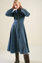 Load image into Gallery viewer, LIFE WITH YOU DENIM MIDI DRESS
