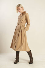 Load image into Gallery viewer, FALLING LEAVES WOVEN MIDI TRENCH COAT
