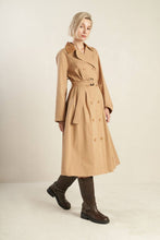 Load image into Gallery viewer, FALLING LEAVES WOVEN MIDI TRENCH COAT